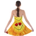 Smiley Joy Heart Love Smile Strapless Bra Top Dress View2