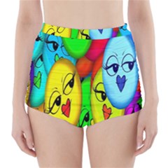 Smiley Girl Lesbian Community High-waisted Bikini Bottoms by Nexatart