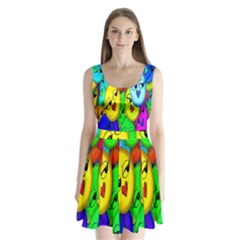 Smiley Girl Lesbian Community Split Back Mini Dress 