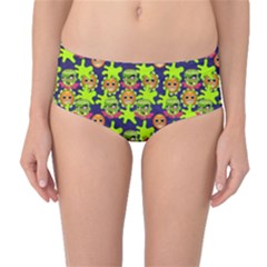 Smiley Background Smiley Grunge Mid-waist Bikini Bottoms by Nexatart