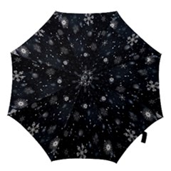 Snowflake Snow Snowing Winter Cold Hook Handle Umbrellas (medium) by Nexatart