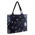 Snowflake Snow Snowing Winter Cold Medium Zipper Tote Bag View2