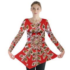 Snowflake Jeweled Long Sleeve Tunic 