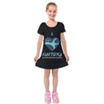 I LOVE KINTSUGI Kids  Short Sleeve Velvet Dress