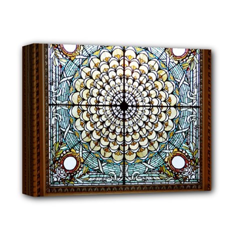 Stained Glass Window Library Of Congress Deluxe Canvas 14  X 11  by Nexatart