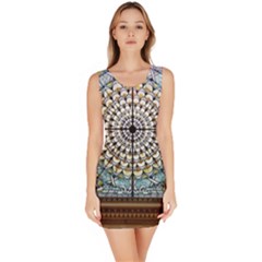 Stained Glass Window Library Of Congress Sleeveless Bodycon Dress by Nexatart