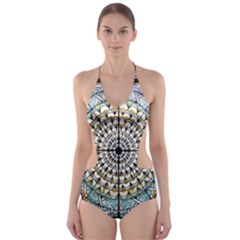 Stained Glass Window Library Of Congress Cut-out One Piece Swimsuit by Nexatart
