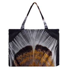 Spring Bird Feather Turkey Feather Medium Zipper Tote Bag