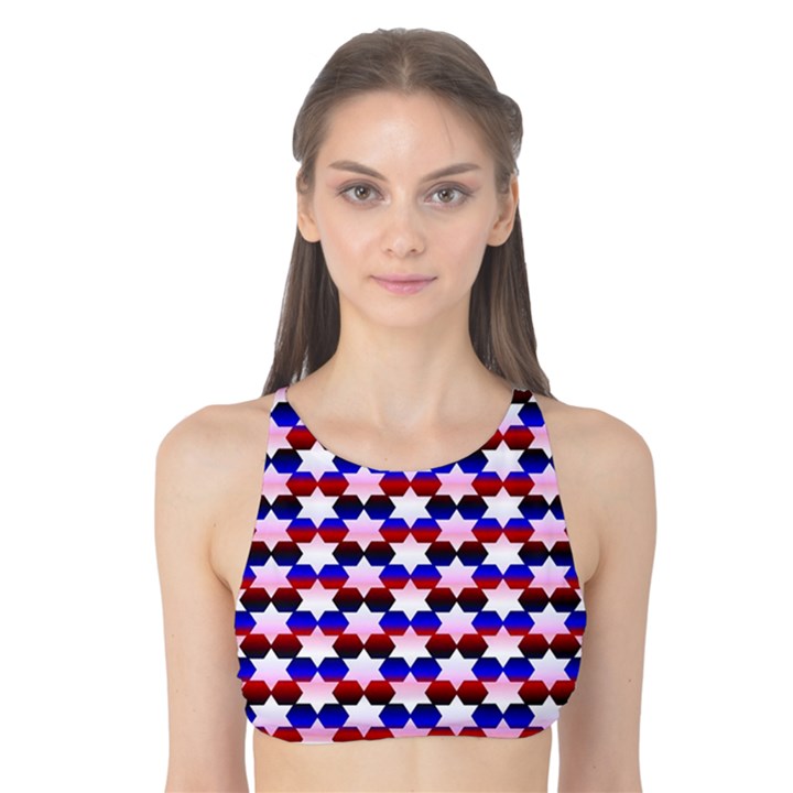 Star Pattern Tank Bikini Top