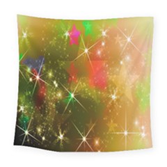 Star Christmas Background Image Red Square Tapestry (large) by Nexatart