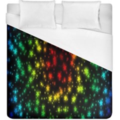 Star Christmas Curtain Abstract Duvet Cover (king Size) by Nexatart