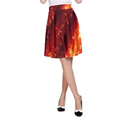 Star Christmas Pattern Texture A-line Skirt by Nexatart