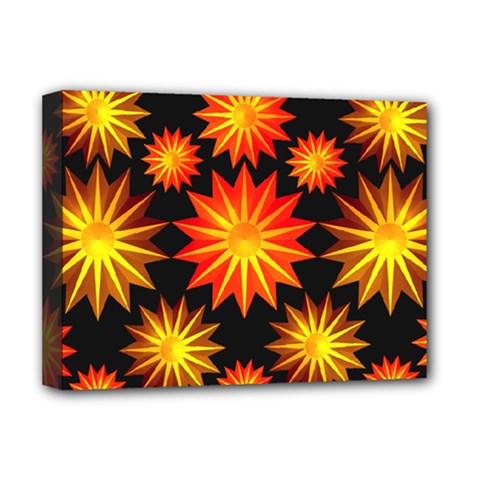 Stars Patterns Christmas Background Seamless Deluxe Canvas 16  X 12   by Nexatart