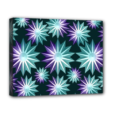 Stars Pattern Christmas Background Seamless Deluxe Canvas 20  x 16  