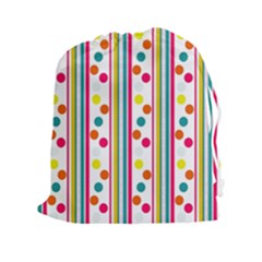 Stripes Polka Dots Pattern Drawstring Pouches (xxl)