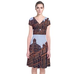 Store Harrods London Short Sleeve Front Wrap Dress by Nexatart