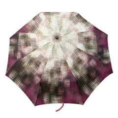 Stylized Rose Pattern Paper, Cream And Black Folding Umbrellas by Nexatart