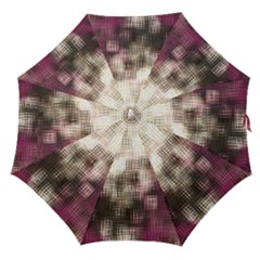 Stylized Rose Pattern Paper, Cream And Black Straight Umbrellas by Nexatart