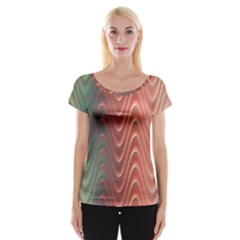 Texture Digital Painting Digital Art Women s Cap Sleeve Top