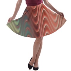 Texture Digital Painting Digital Art A-line Skater Skirt by Nexatart