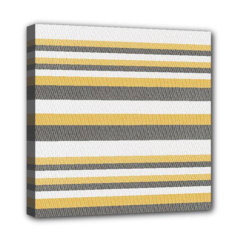 Textile Design Knit Tan White Mini Canvas 8  X 8  by Nexatart