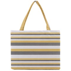 Textile Design Knit Tan White Mini Tote Bag