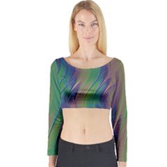 Texture Abstract Background Long Sleeve Crop Top by Nexatart