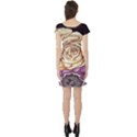 Texture Flower Pattern Fabric Design Short Sleeve Skater Dress View2