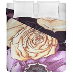 Texture Flower Pattern Fabric Design Duvet Cover Double Side (california King Size) by Nexatart