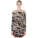 Tiger Animal Fabric Patterns Long Sleeve Off Shoulder Dress View1