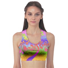 Tree Colorful Mystical Autumn Sports Bra