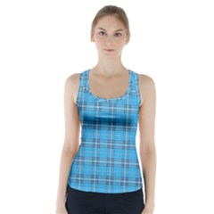 The Checkered Tablecloth Racer Back Sports Top by Nexatart