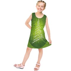 Vector Chirstmas Tree Design Kids  Tunic Dress by Nexatart