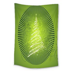 Vector Chirstmas Tree Design Large Tapestry by Nexatart