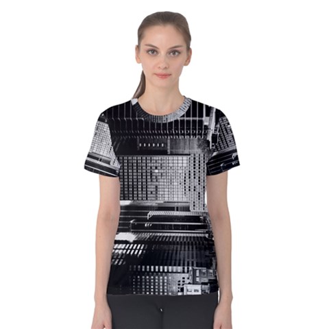 Urban Scene Street Road Busy Cars Women s Cotton Tee by Nexatart