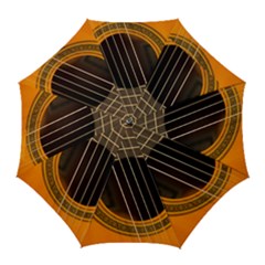 Vintage Guitar Acustic Golf Umbrellas by Nexatart