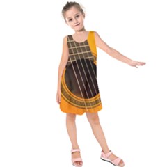 Vintage Guitar Acustic Kids  Sleeveless Dress