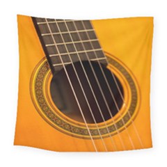 Vintage Guitar Acustic Square Tapestry (large) by Nexatart