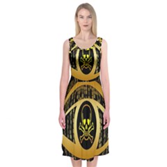 Virus Computer Encryption Trojan Midi Sleeveless Dress by Nexatart