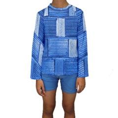 Wall Tile Design Texture Pattern Kids  Long Sleeve Swimwear by Nexatart