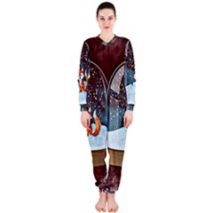 Winter Snow Ball Snow Cold Fun Onepiece Jumpsuit (ladies)  by Nexatart