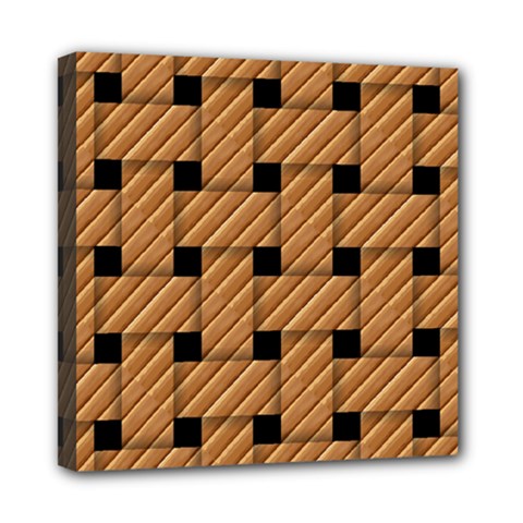 Wood Texture Weave Pattern Mini Canvas 8  x 8 