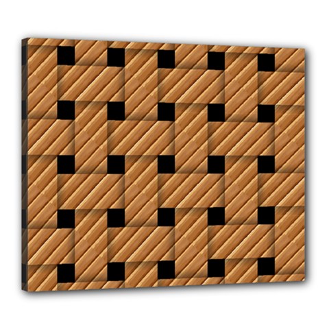 Wood Texture Weave Pattern Canvas 24  x 20 