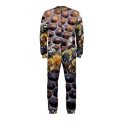 Worker Bees On Honeycomb Onepiece Jumpsuit (kids)