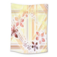 Swirl Flower Curlicue Greeting Card Medium Tapestry by Nexatart