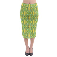 Ornate Modern Noveau Midi Pencil Skirt by dflcprintsclothing