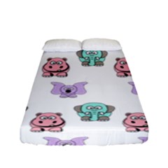 Animals Pastel Children Colorful Fitted Sheet (full/ Double Size) by Amaryn4rt
