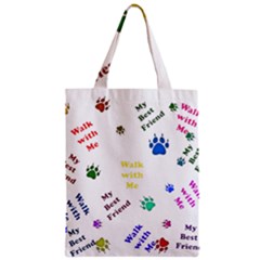 Animals Pets Dogs Paws Colorful Zipper Classic Tote Bag by Amaryn4rt