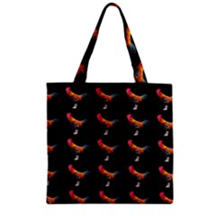 Background Pattern Chicken Fowl Zipper Grocery Tote Bag by Amaryn4rt