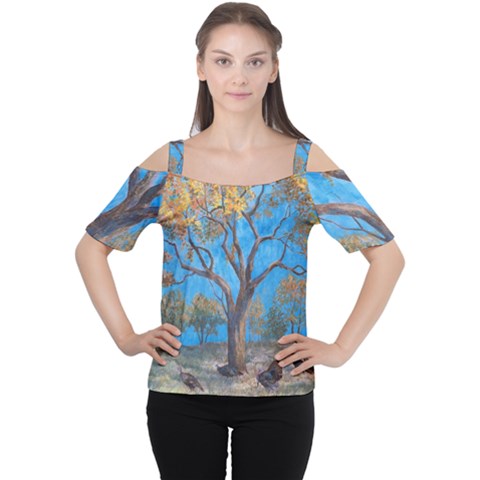 Turkeys Women s Cutout Shoulder Tee by digitaldivadesigns